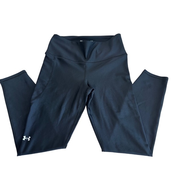 Under Armour Pants - Under Armour Womens Compression Leggings Black High Rise Crop Pocket Medium